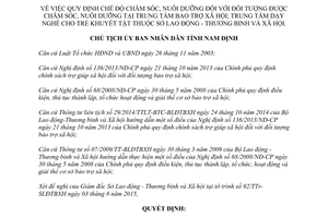 Quyết định 1776/QĐ-UBND chăm sóc nuôi dưỡng trung tâm Bảo trợ xã hội dạy nghề khuyết tật Nam Định