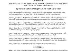 Quyết định 3642/QĐ-BNN-CP cơ giới hóa nông nghiệp tạo động lực tái cơ cấu ngành nông nghiệp 2015