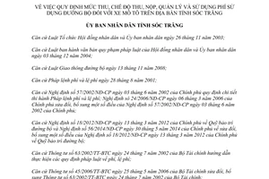 Quyết định 32/2015/QĐ-UBND mức thu nộp quản lý sử dụng phí sử dụng đường bộ xe mô tô Sóc Trăng