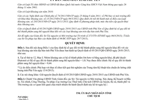 Quyết định 1688/QĐ-UBND sửa đổi 05/2015/QĐ-UBND hệ số quy đổi thành phẩm khoáng sản Phú Yên