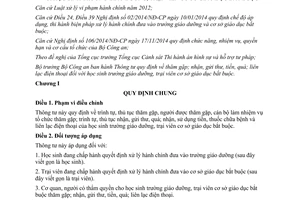 Thông tư 43/2015/TT-BCA thăm gặp nhận thư tiền liên lạc học sinh giáo dưỡng trại viên giáo dục bắt buộc