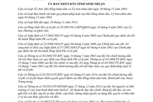 Quyết định 62/2015/QĐ-UBND thu nộp quản lý sử dụng phí đo đạc lập bản đồ địa chính Ninh Thuận