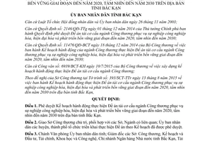 Quyết định 1379/QĐ-UBND tái cơ cấu ngành công thương công nghiệp hóa hiện đại hóa Bắc Kạn 2015