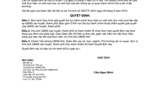 Quyết định 2045/QĐ-UBND thủ tục hành chính thực hiện cơ chế một cửa Sơn La 2015