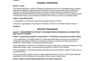 Decree No. 76/2015/ND-CP on guidelines for law on real estate trading