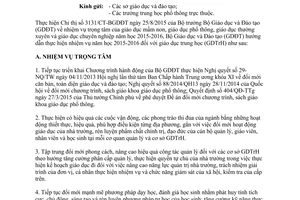 Công văn 4509/BGDĐT-GDTrH nhiệm vụ giáo dục trung học năm học 2015 2016