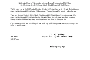 Công văn 3526/LĐTBXH-BHXH tham gia bảo hiểm xã hội bắt buộc đối với người học nghề học việc