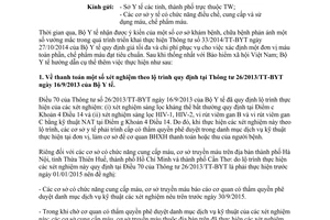 Công văn 6754/BYT-KH-TC giá chi phí xác định một đơn vị máu toàn phần chế phẩm máu đạt tiêu chuẩn