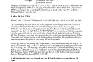 Công văn 3779/TCT-CS ưu đãi thuế thu nhập doanh nghiệp đối với dự án đầu tư mở rộng 2015