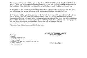 Công văn 7409/VPCP-KGVX cơ chế tự chủ tự chịu trách nhiệm