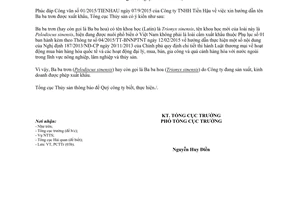 Công văn 2606/TCTS-PCTTr hướng dẫn tên Ba ba trơn được phép xuất khẩu