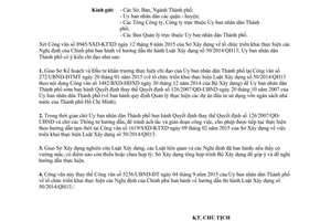 Công văn 5784/UBND-ĐT thực hiện nghị định hướng dẫn thi hành luật Xây dựng Hồ Chí Minh 2015