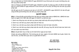 Quyết định 2422/QĐ-UBND công bố kết quả hệ thống hóa văn bản pháp luật Vĩnh Phúc 2015