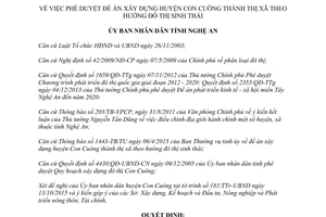 Quyết định 4798/QĐ-UBND xây dựng huyện Con Cuông thị xã đô thị sinh thái Nghệ An 2015