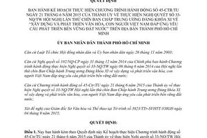 Quyết định 5338/QĐ-UBND Xây dựng phát triển văn hóa con người Việt Nam Hồ Chí Minh 2015