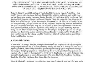 Thông báo 340/TB-VPCP sơ kết công tác bảo đảm trật tự an toàn giao thông 9 tháng đầu năm 2015