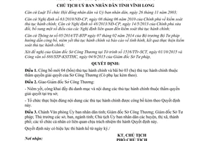 Quyết định 2133/QĐ-UBND công bố thủ tục hành chính thuộc Sở Công Thương Vĩnh Long 2015