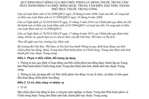 Thông tư 08/2015/TT-BVHTTDL hoạt động đội chiếu phim lưu động trung tâm phát hành phim điện ảnh