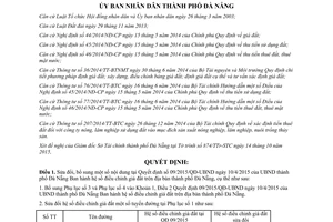 Quyết định 29/2015/QĐ-UBND sửa đổi Quyết định 09/2015/QĐ-UBND hệ số điều chỉnh giá đất Đà Nẵng