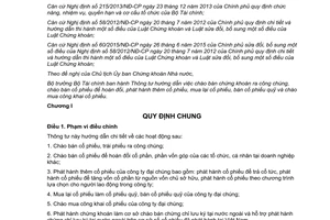 Thông tư 162/2015/TT-BTC chào bán chứng khoán ra công chúng phát hành thêm cổ phiếu mua lại cổ phiếu