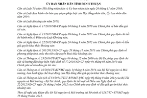 Quyết định 75/2015/QĐ-UBND đấu giá quyền khai thác khoáng sản Ninh Thuận