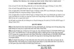 Quyết định 2214/QĐ-UBND mức độ ứng dụng công nghệ thông tin cơ quan nhà nước Thừa Thiên Huế 2015