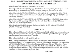 Quyết định 2090/QĐ-UBND lập lại trật tự hành lang an toàn đường bộ đường sắt Phú Yên 2015 2020