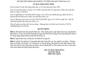 Quyết định 32/2015/QĐ-UBND quản lý cấp thẻ bảo hiểm y tế đối tượng được ngân sách nhà nước đóng Gia Lai