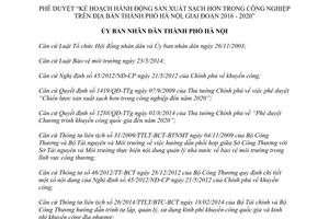 Quyết định 5768/QĐ-UBND hành động sản xuất sạch hơn trong công nghiệp Hà Nội 2016 2020