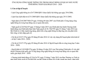 Kế hoạch 177/KH-UBND ứng dụng công nghệ thông tin của cơ quan nhà nước Đồng Tháp 2015