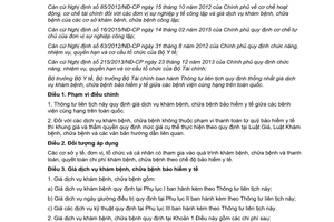 Thông tư liên tịch 37/2015/TTLT-BYT-BTC giá dịch vụ khám bệnh chữa bệnh bảo hiểm y tế