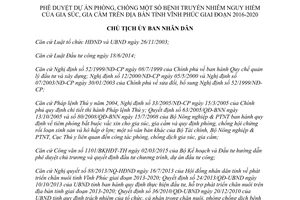 Quyết định 3051/QĐ-CT duyệt phòng chống bệnh truyền nhiễm nguy hiểm gia súc gia cầm Vĩnh Phúc