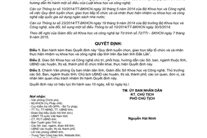 Quyết định 40/2015/QĐ-UBND tuyển chọn giao tổ chức cá nhân nhiệm vụ khoa học công nghệ cấp tỉnh Đắk Lắk