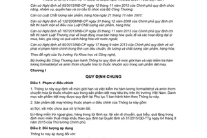 Thông tư 37/2015/TT-BCT mức giới hạn hàm lượng formaldehyt amin thơm từ thuốc nhuộm azo dệt may