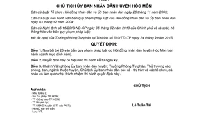 Quyết định 6203/QĐ-UBND bãi bỏ văn bản quy phạm pháp luật huyện Hóc Môn