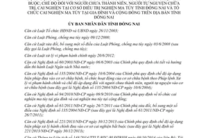 Quyết định 30/2015/QĐ-UBND kinh phí xử lý hành chính đưa vào cơ sở cai nghiện tại gia đình cộng Đồng Nai