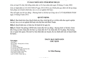 Quyết định 2625/QĐ-UBND lập hồ sơ đưa người nghiện ma tuý cơ sở cai nghiện bắt buộc Bình Thuận 2015