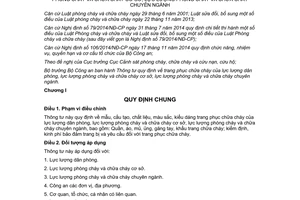 Thông tư 48/2015/TT-BCA trang phục chữa cháy lực lượng dân phòng phòng cháy cơ sở chuyên ngành