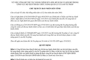 Quyết định 1469/QĐ-UBND thủ tục hành chính lĩnh vực hộ tịch thuộc quản lý sở tư pháp Cà Mau 2015