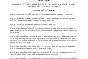 Quyết định 47/2015/QĐ-UBND lập hồ sơ tổ chức cai nghiện ma túy Thừa Thiên Huế