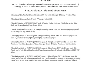 Quyết định 4987/QĐ-UBND điều chỉnh cục bộ đồ án quy hoạch chi tiết xây dựng phân khu Hồ Chí Minh 2015