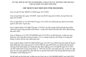 Quyết định 3951/QĐ-UBND nâng cấp trường trung học phổ thông đạt chuẩn quốc gia Thanh Hóa 2015