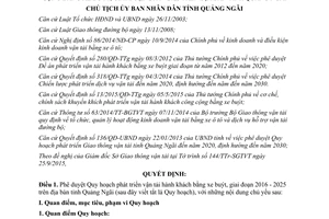 Quyết định 1803/QĐ-UBND Quy hoạch phát triển vận tải hành khách bằng xe buýt Quảng Ngãi 2015