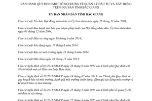 Quyết định 486/2015/QĐ-UBND quản lý đầu tư và xây dựng Bắc Giang