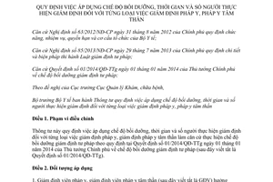 Thông tư 31/2015/TT-BYT bồi dưỡng thời gian số người thực hiện giám định giám định pháp y tâm thần