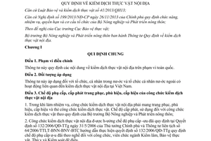 Thông tư 35/2015/TT-BNNPTNT kiểm dịch thực vật nội địa 2015