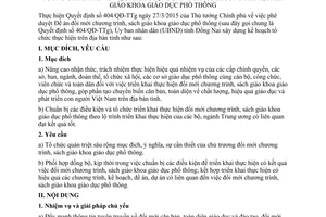 Kế hoạch 8332/KH-UBND thực hiện 404/QĐ-TTg duyệt đổi chương trình sách giáo khoa giáo dục phổ thông Đồng Nai 2015