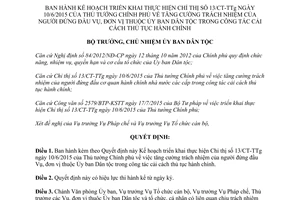 Quyết định 578/QĐ-UBDT tăng cường trách nhiệm của người đứng đầu vụ đơn vị thuộc Ủy ban Dân tộc 2015