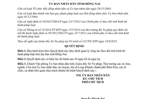Quyết định 32/2015/QĐ-UBND quy định quản lý công tác theo dõi tình hình thi hành pháp luật Đồng Nai