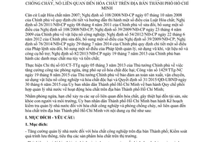 Kế hoạch 6264/KH-UBND kiểm tra quản lý nhà nước hóa chất công nghiệp phòng chống cháy nổ Hồ Chí Minh 2015